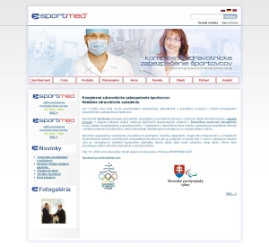Web presentation for Sportmed, s.r.o.