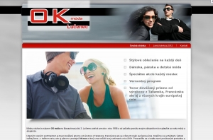 Web presentation for OK móda