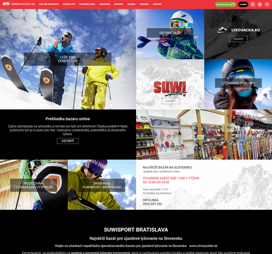 Web presentation for Zimný Outlet