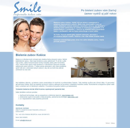 Web presentation for Dentálne centrum