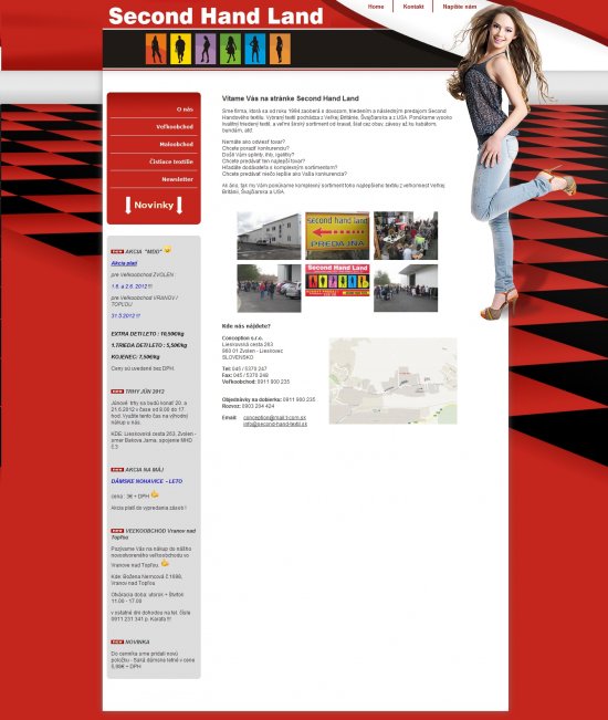 Web presentation for Second Hand Land