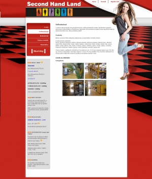 Webová prezentácia pre Second Hand Land