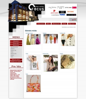 Webová prezentácia pre Dom Módy Focus