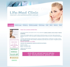 Webpräsentation für Life-Med Clinic, s.r.o.