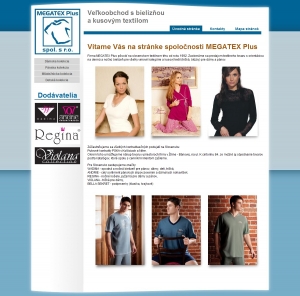 Webpräsentation für MEGATEX Plus, s.r.o.