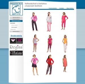 Webpräsentation für MEGATEX Plus, s.r.o.