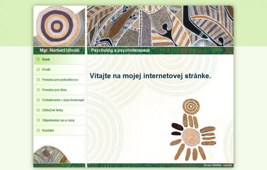 Web presentation for Mgr.Norbert Uhnák