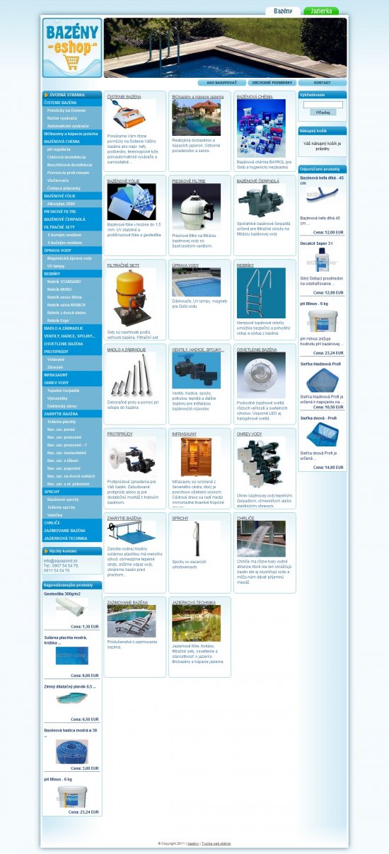 Online shop Bazeny-Eshop.sk