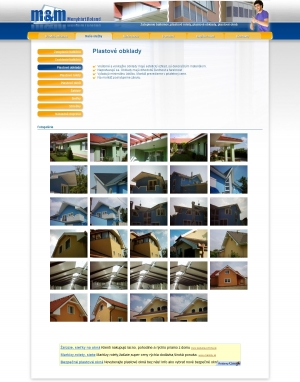 Web presentation for company M&M