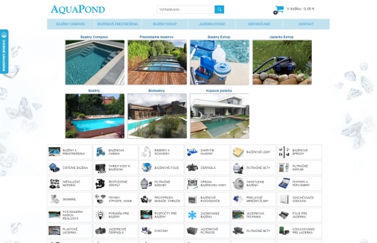 Web presentation for AQUAPOND s.r.o.