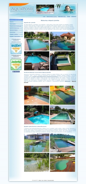 Webpräsentation Bio-Bazeny.sk