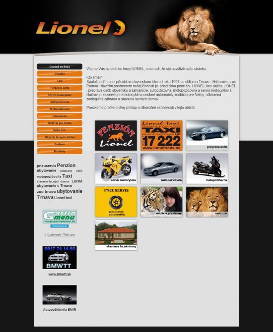 Web presentation for Lionel