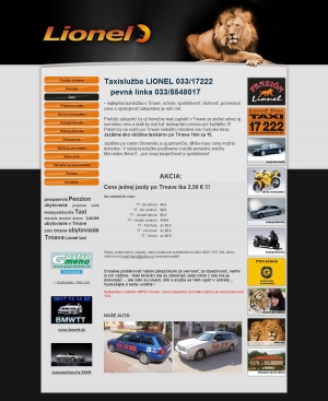 Webová prezentácia pre Lionel