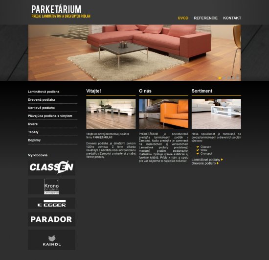 Web presentation for Parketárium