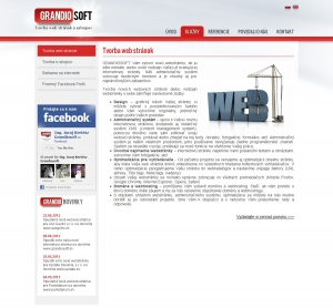 Webová prezentácia pre Grandiosoft