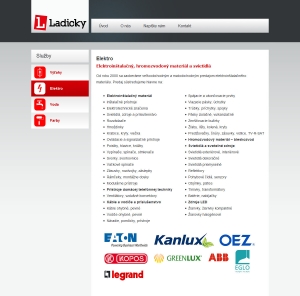 Webová prezentácia pre firmu Ladicky s.r.o.