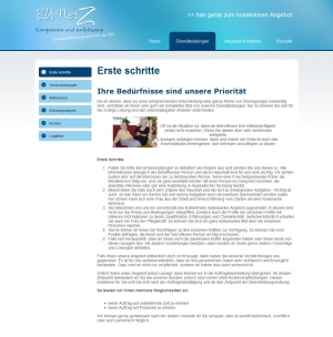 Webpräsentation für www.eu-netz.com