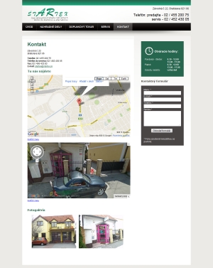 Webpräsentation für Štartex.sk