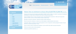 Internetový obchod pre ELEKTRO KLIMA RK, s.r.o.
