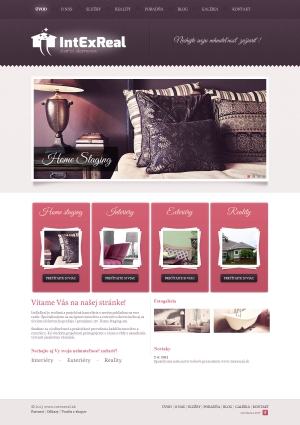 Webová prezentácia pre IntExReal