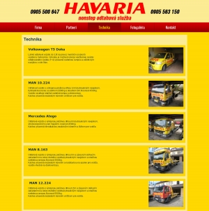 Webová prezentácia pre soshavaria.sk