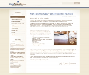 Webpräsentation für Liana Accounting, s. r. o.