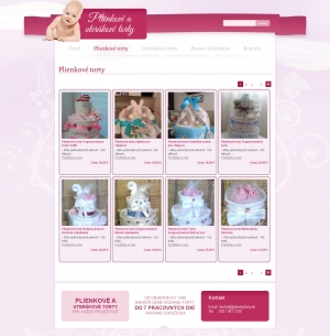 Webpräsentation www.plienkytorty.sk
