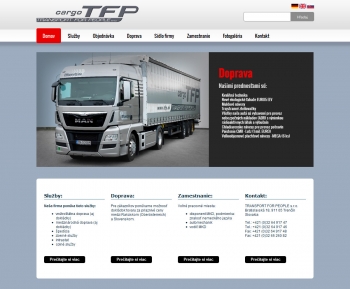 Webpräsentation für TFP Transport For People s.r.o.