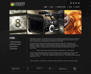Webová prezentácia pre PrimeTime Productions s.r.o.