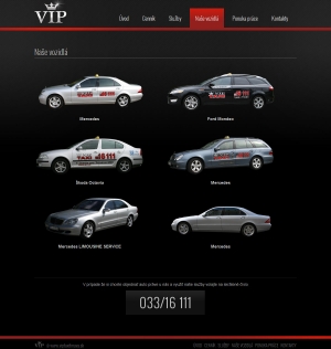 Webpräsentation für VIP Taxi Trnava