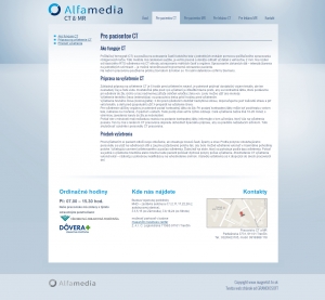 Webpräsentation für Alfamedia