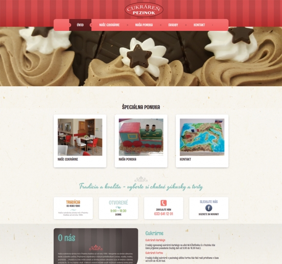 Webová prezentácia www.cukrarenpezinok.sk