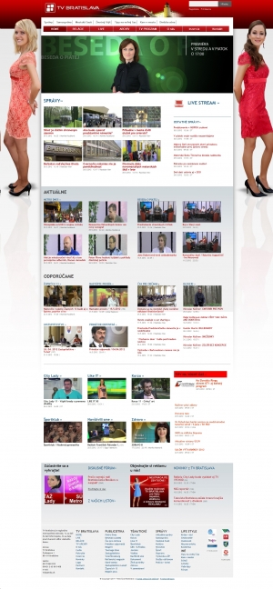 Web presentation for TV BRATISLAVA