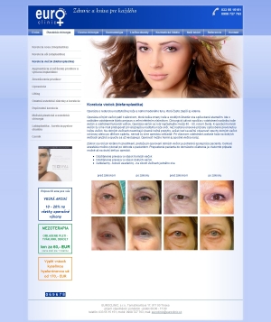 Webová prezentácia pre Euroclinic, s.r.o.