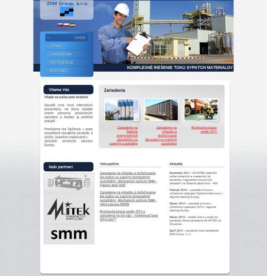 Web presentation for ZKM Group, s.r.o.